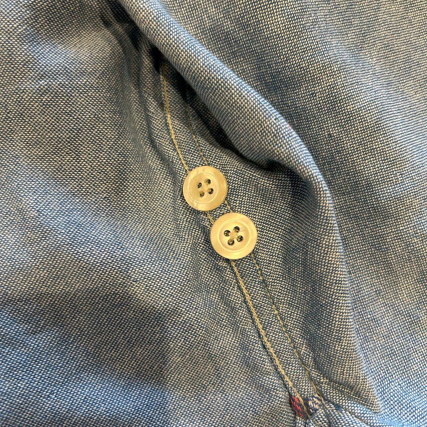 00's Polo ラルフローレン ツイルマドラスチェックシャツ 青緑白(L)/B3065SH-SO