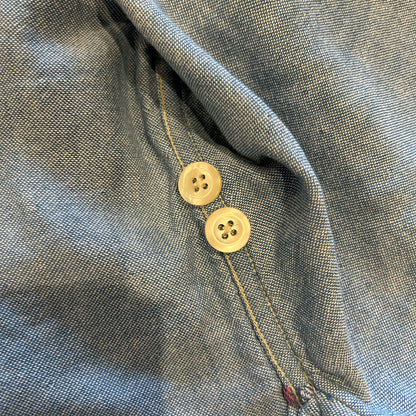 00's Polo ラルフローレン ツイルマドラスチェックシャツ 青緑白(L)/B3065SH-SO