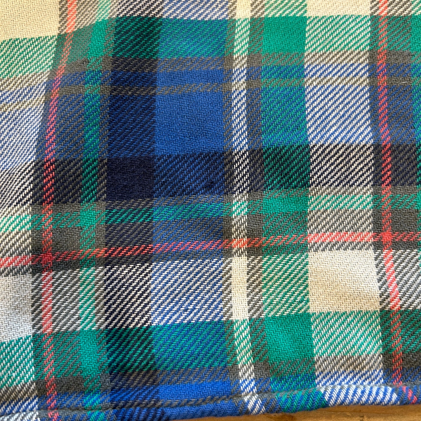 00's Polo ラルフローレン ツイルマドラスチェックシャツ 青緑白(L)/B3065SH-SO