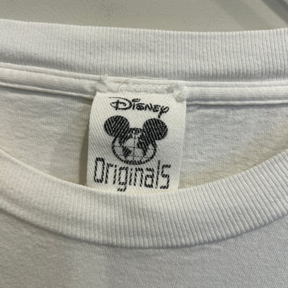 90's Disney "It's a small world" ティガー マッププリントTシャツ 白 (サイズ不明)/C1055T-SO