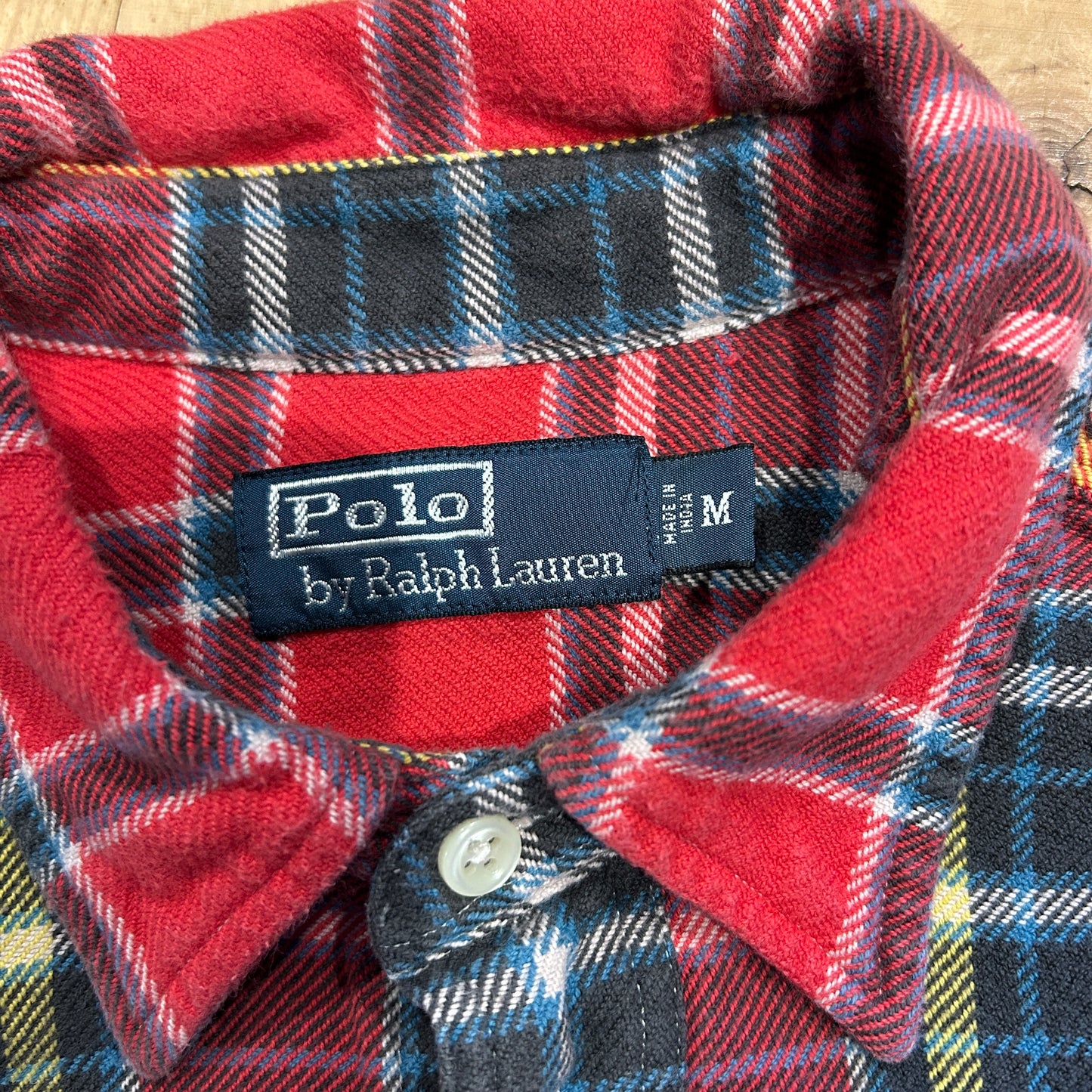 00's Polo ラルフローレン ヘビーネルシャツ 赤(M)/B3066SH-SO