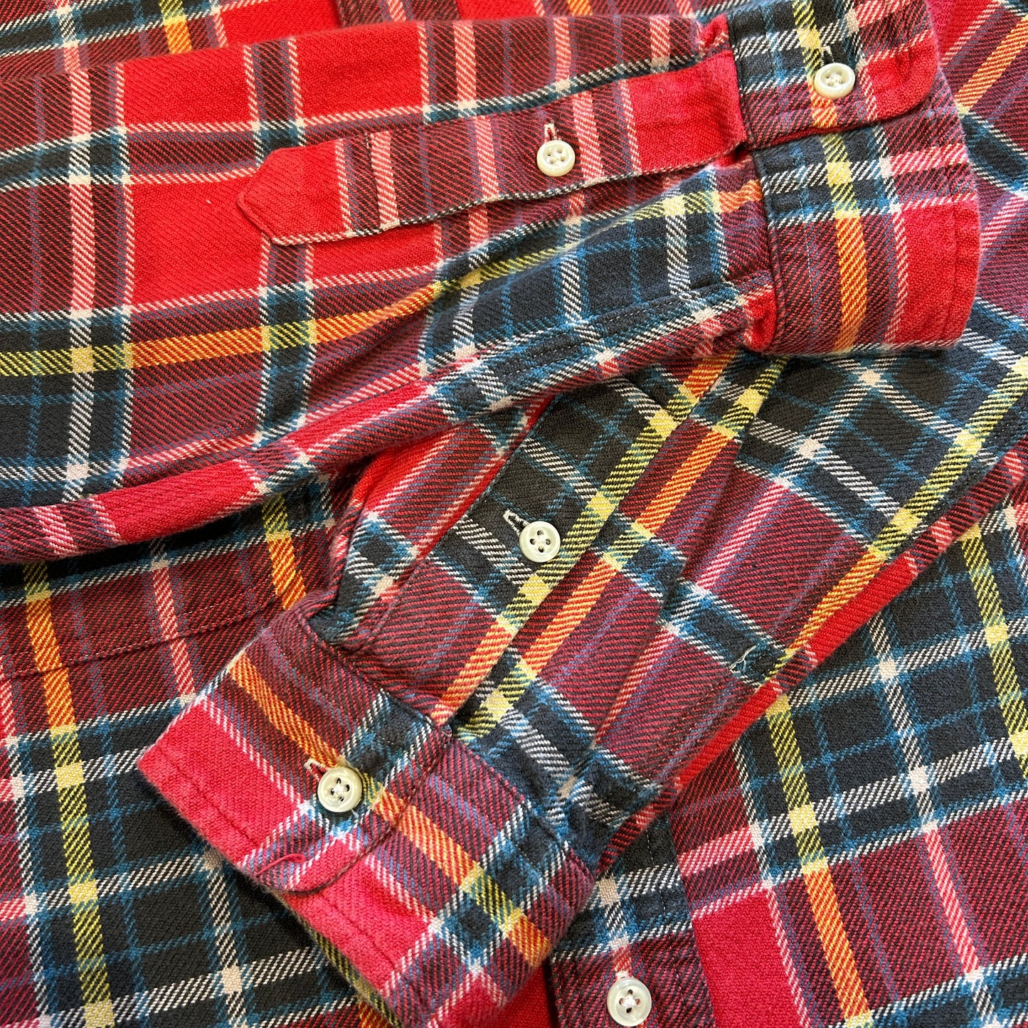 00's Polo ラルフローレン ヘビーネルシャツ 赤(M)/B3066SH-SO