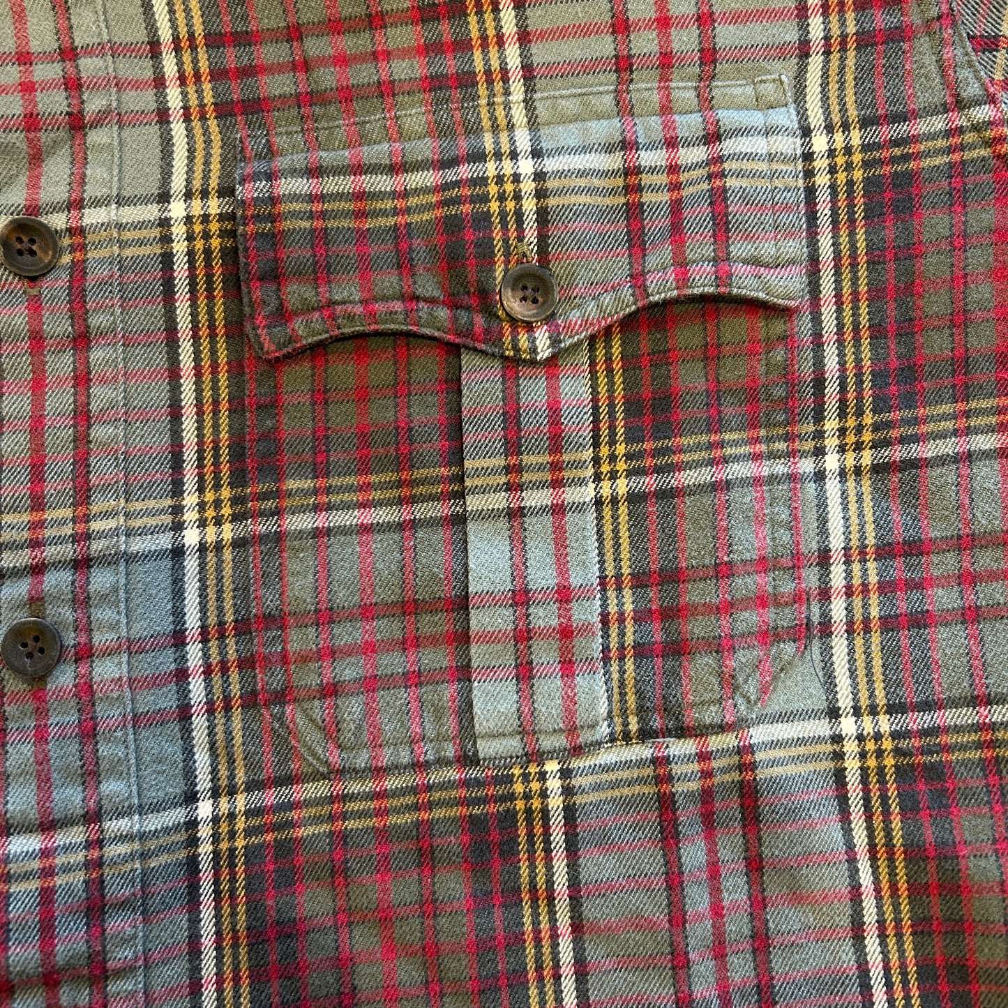 00's Polo ラルフローレン マチ付きチェックシャツ グレー赤(L)/A7923SH-SO