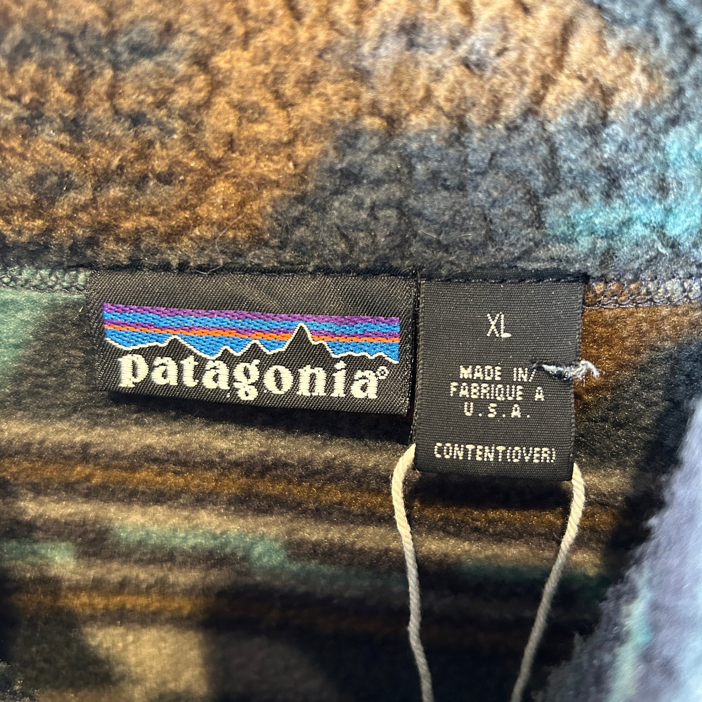 90's Patagonia パタゴニア シャーリングシンチラセーター アナトリア柄 フリース (XL)/C0093F-SO