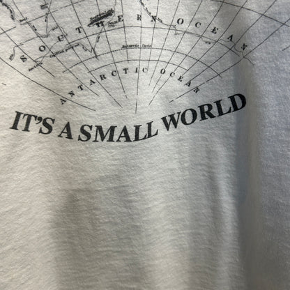 90's Disney "It's a small world" ティガー マッププリントTシャツ 白 (サイズ不明)/C1055T-SO