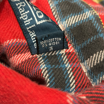 00's Polo ラルフローレン ヘビーネルシャツ 赤(M)/B3066SH-SO