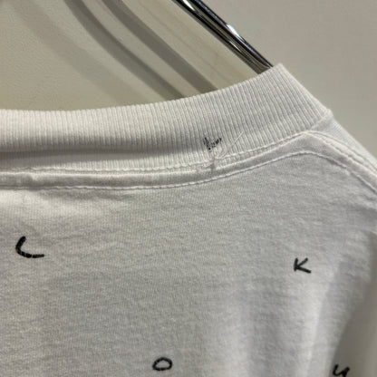 90's SDI ディズニー ミッキーマウス 総柄 キャラクターTシャツ 白 (XL)/A6408T-SO