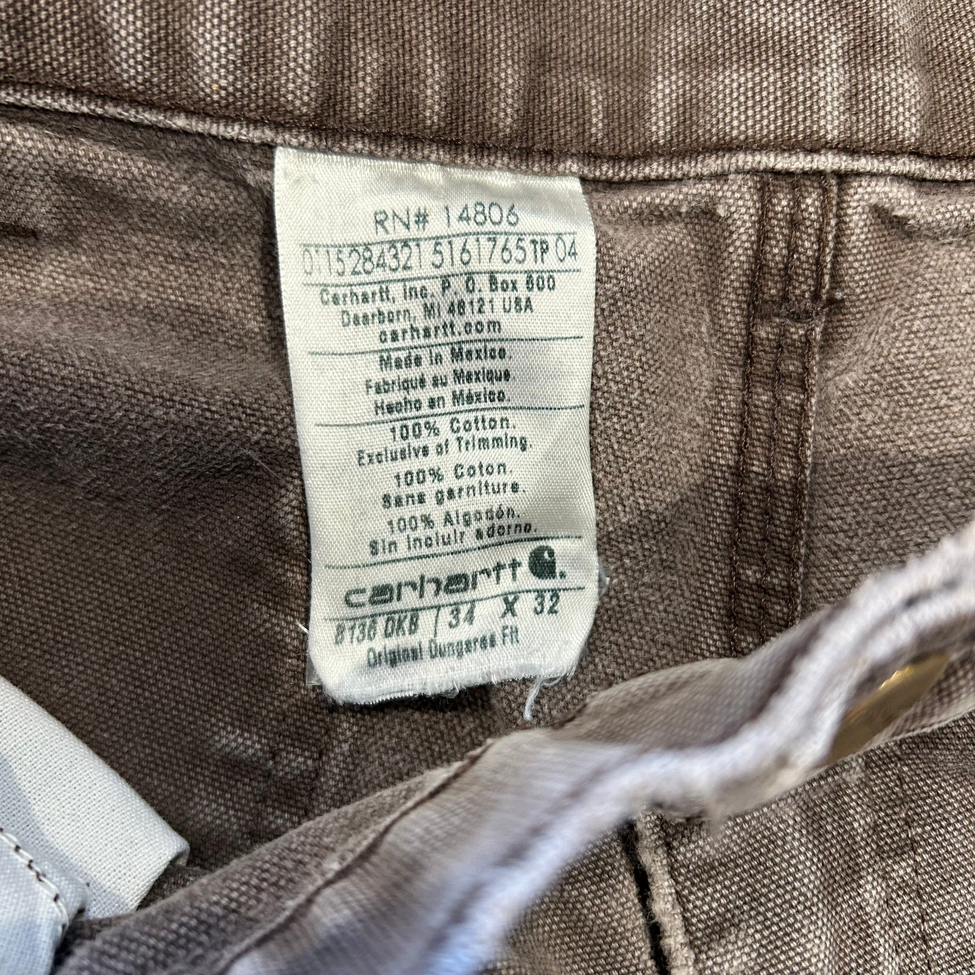 00's Carhartt カーハート ダブルニー B136 DKB ダークブラウン(34×32 00's Carhartt カーハート ダブルニー B136 DKB ダークブラウン(34×32