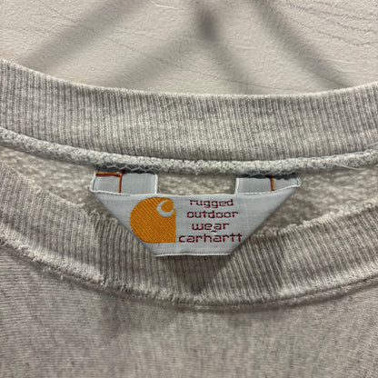 90's Carhartt カーハート 刺繍ロゴ スウェット リバースタイプ グレー系(L)/B2936R-SO