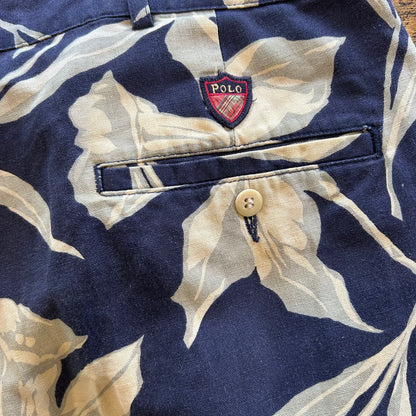 90's Polo Ralph Lauren”THE CLASSIC GOLF SHORT" アロハショーツ リネン/コットン混紡 (W38)/A3910P-SO