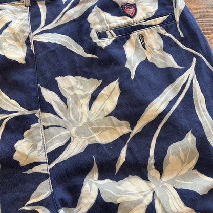 90's Polo Ralph Lauren”THE CLASSIC GOLF SHORT" アロハショーツ リネン/コットン混紡 (W38)/A3910P-SO