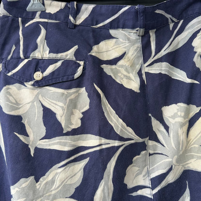 90's Polo Ralph Lauren”THE CLASSIC GOLF SHORT" アロハショーツ リネン/コットン混紡 (W38)/A3910P-SO