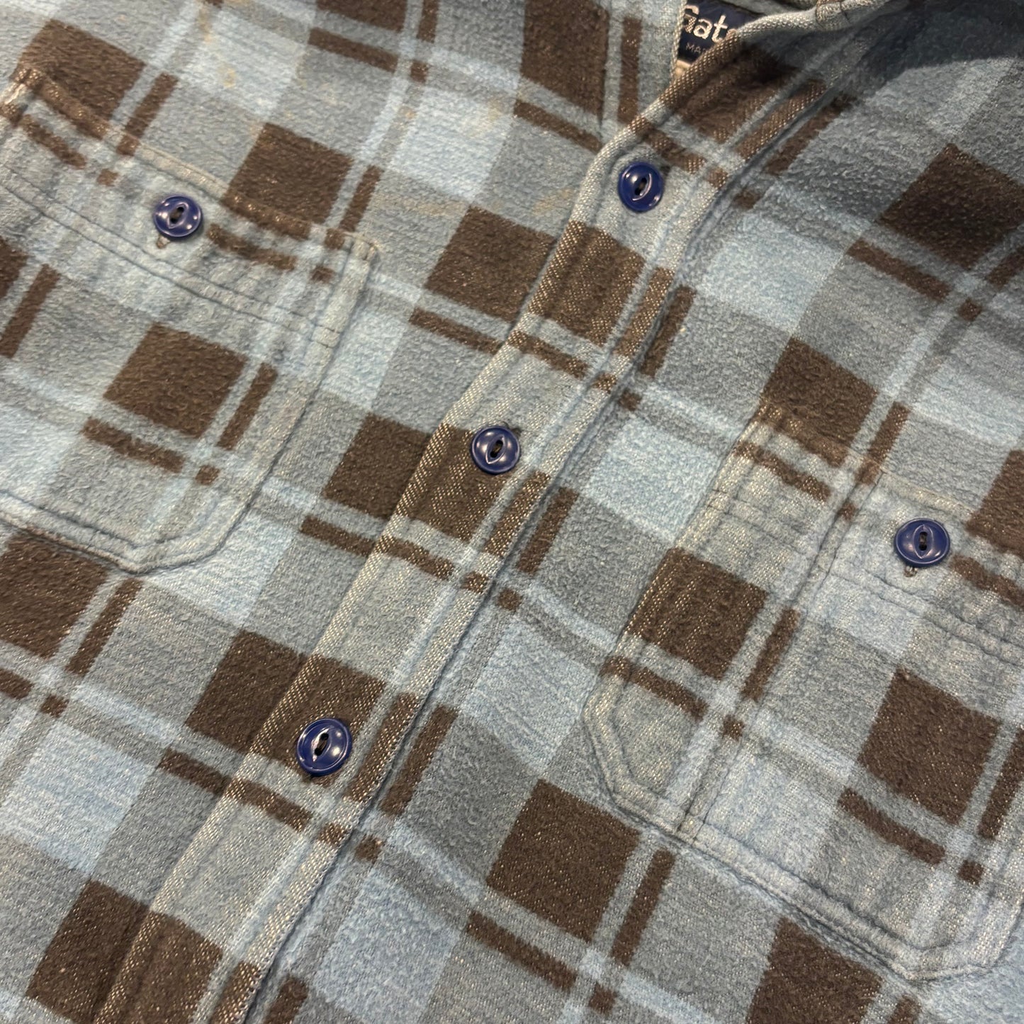 00's Gateway ヘビーフランネルシャツ 黒水色 (M)/A8943S-SO