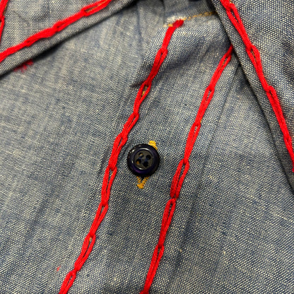 70's Lazy-H 刺繍入りシャンブレーシャツ (L)/A7117SH-SO