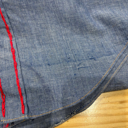 70's Lazy-H 刺繍入りシャンブレーシャツ (L)/A7117SH-SO