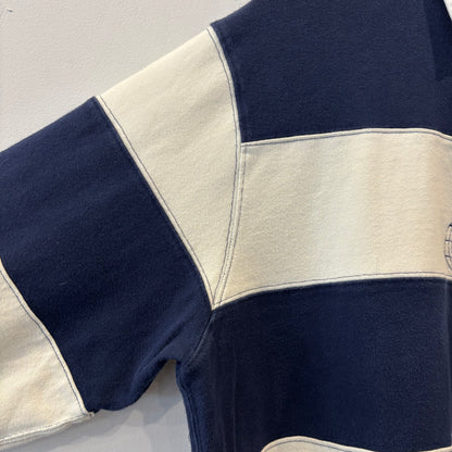 00's Polo by Ralph Lauren ラルフローレン ボーダーラガーシャツ 白×ネイビー(L)/A7772T-SO