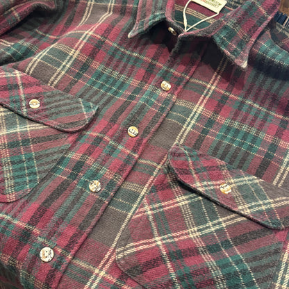 90's Five Brother フランネルシャツ ワインレッド濃緑黒 (L)/A9003S-SO
