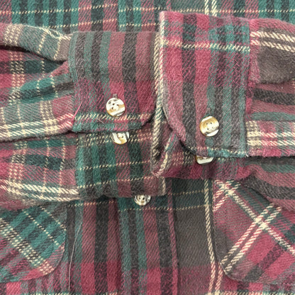 90's Five Brother フランネルシャツ ワインレッド濃緑黒 (L)/A9003S-SO