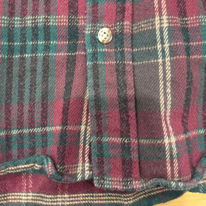 90's Five Brother フランネルシャツ ワインレッド濃緑黒 (L)/A9003S-SO