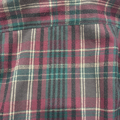 90's Five Brother フランネルシャツ ワインレッド濃緑黒 (L)/A9003S-SO