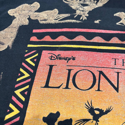 90's Disney THE LION KING 総柄 Tシャツ ブラック (OSFA) /A6559T-SO