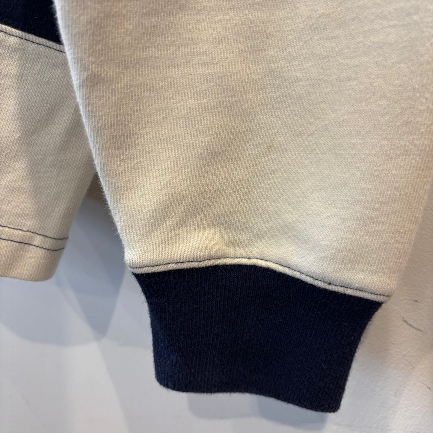 00's Polo by Ralph Lauren ラルフローレン ボーダーラガーシャツ 白×ネイビー(L)/A7772T-SO