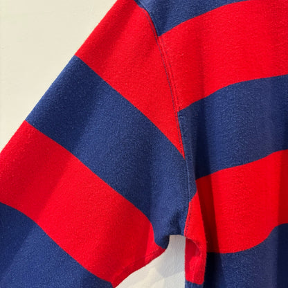 00's Polo by ralph lauren ラルフローレン ボーダーラガーシャツ 赤×ネイビー(L)/B0100T-SO