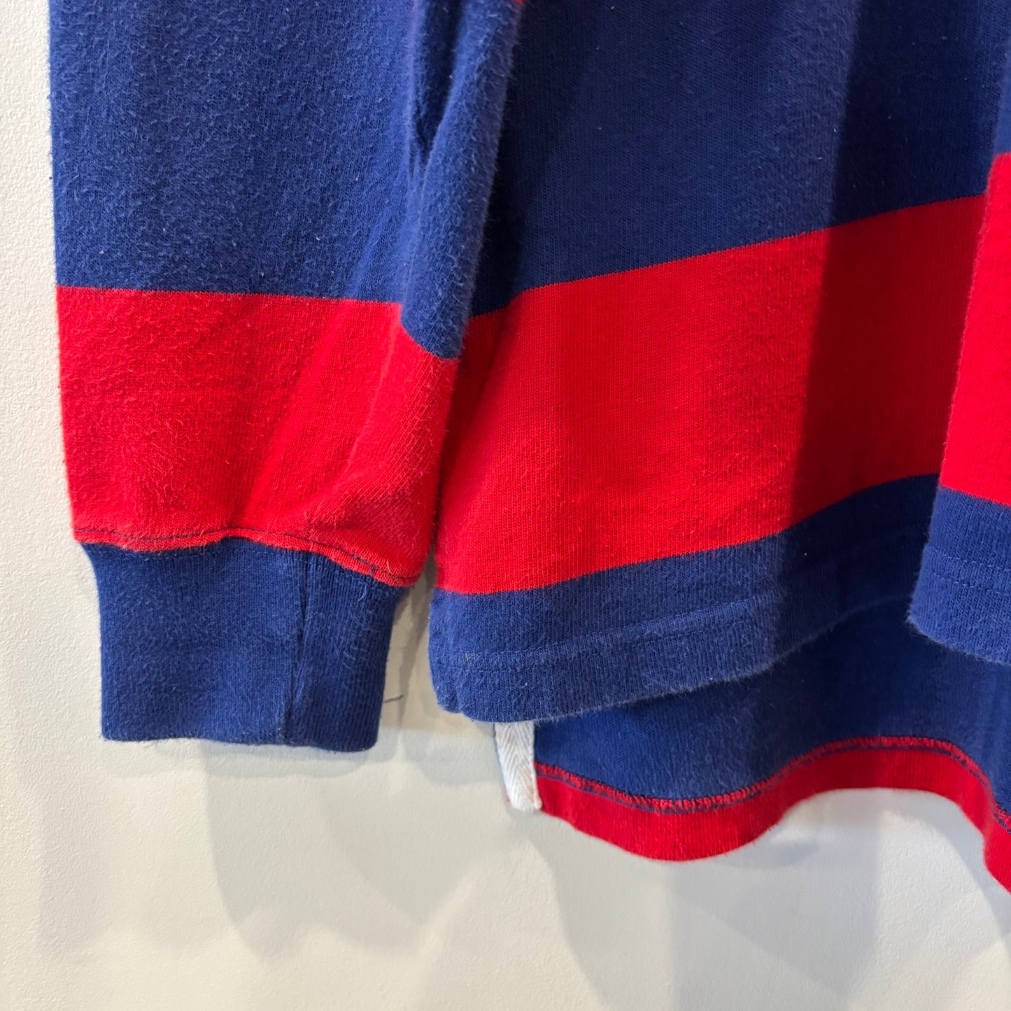 00's Polo by ralph lauren ラルフローレン ボーダーラガーシャツ 赤×ネイビー(L)/B0100T-SO