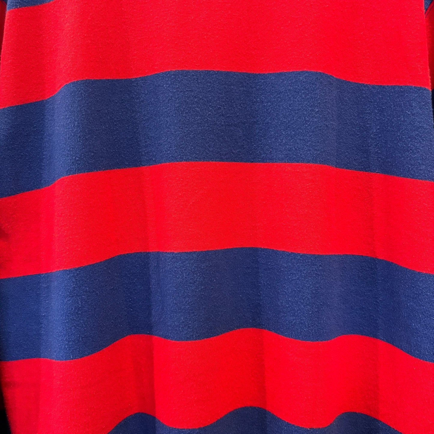 00's Polo by ralph lauren ラルフローレン ボーダーラガーシャツ 赤×ネイビー(L)/B0100T-SO