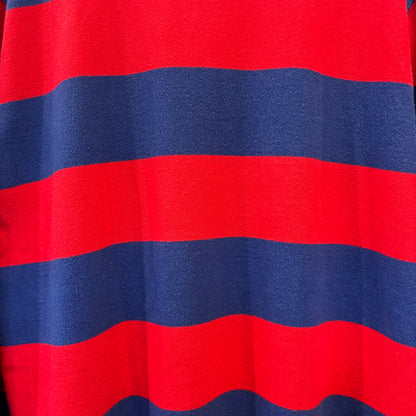 00's Polo by ralph lauren ラルフローレン ボーダーラガーシャツ 赤×ネイビー(L)/B0100T-SO