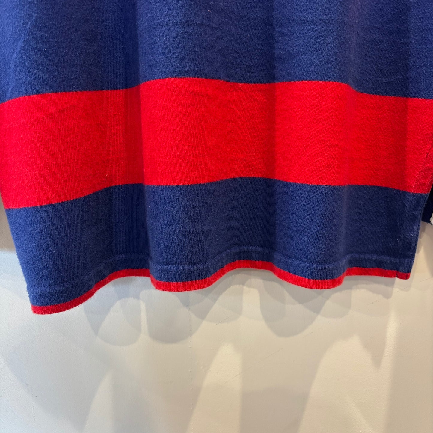 00's Polo by ralph lauren ラルフローレン ボーダーラガーシャツ 赤×ネイビー(L)/B0100T-SO