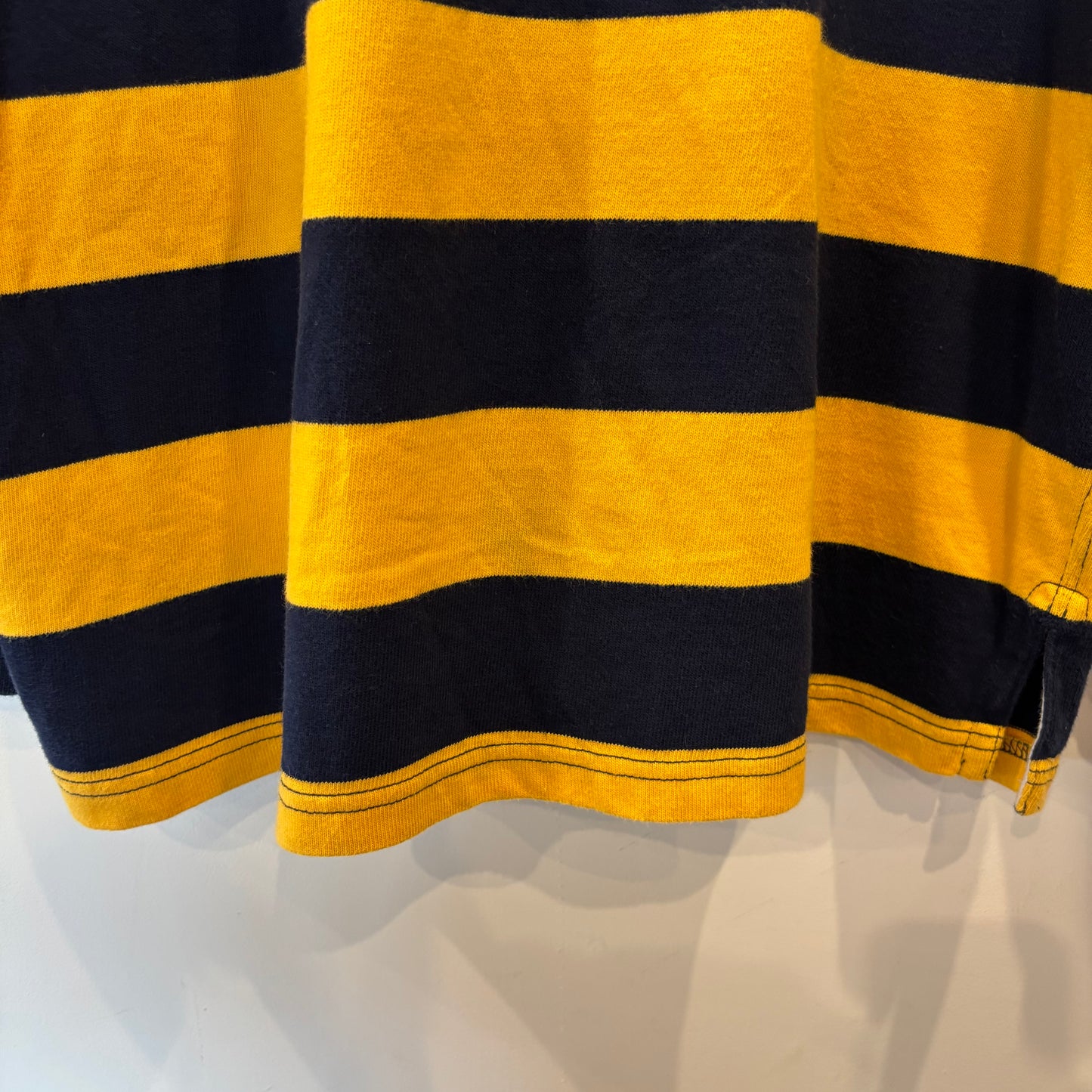 00's Polo by ralph lauren ラルフローレン ボーダーラガーシャツ ネイビー×黄(L)/B0537T-SO