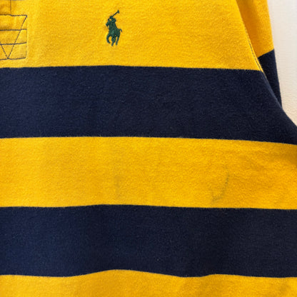 00's Polo by ralph lauren ラルフローレン ボーダーラガーシャツ ネイビー×黄(L)/B0537T-SO