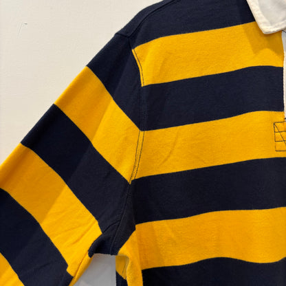 00's Polo by ralph lauren ラルフローレン ボーダーラガーシャツ ネイビー×黄(L)/B0537T-SO