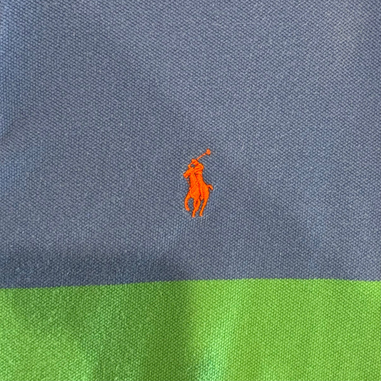 00’s Ralph Lauren ポロシャツ 青緑黄橙 (XL)/B2207T-SO