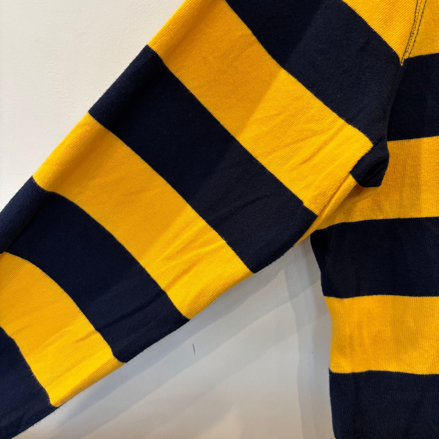 00's Polo by ralph lauren ラルフローレン ボーダーラガーシャツ ネイビー×黄(L)/B0537T-SO