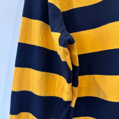 00's Polo by ralph lauren ラルフローレン ボーダーラガーシャツ ネイビー×黄(L)/B0537T-SO