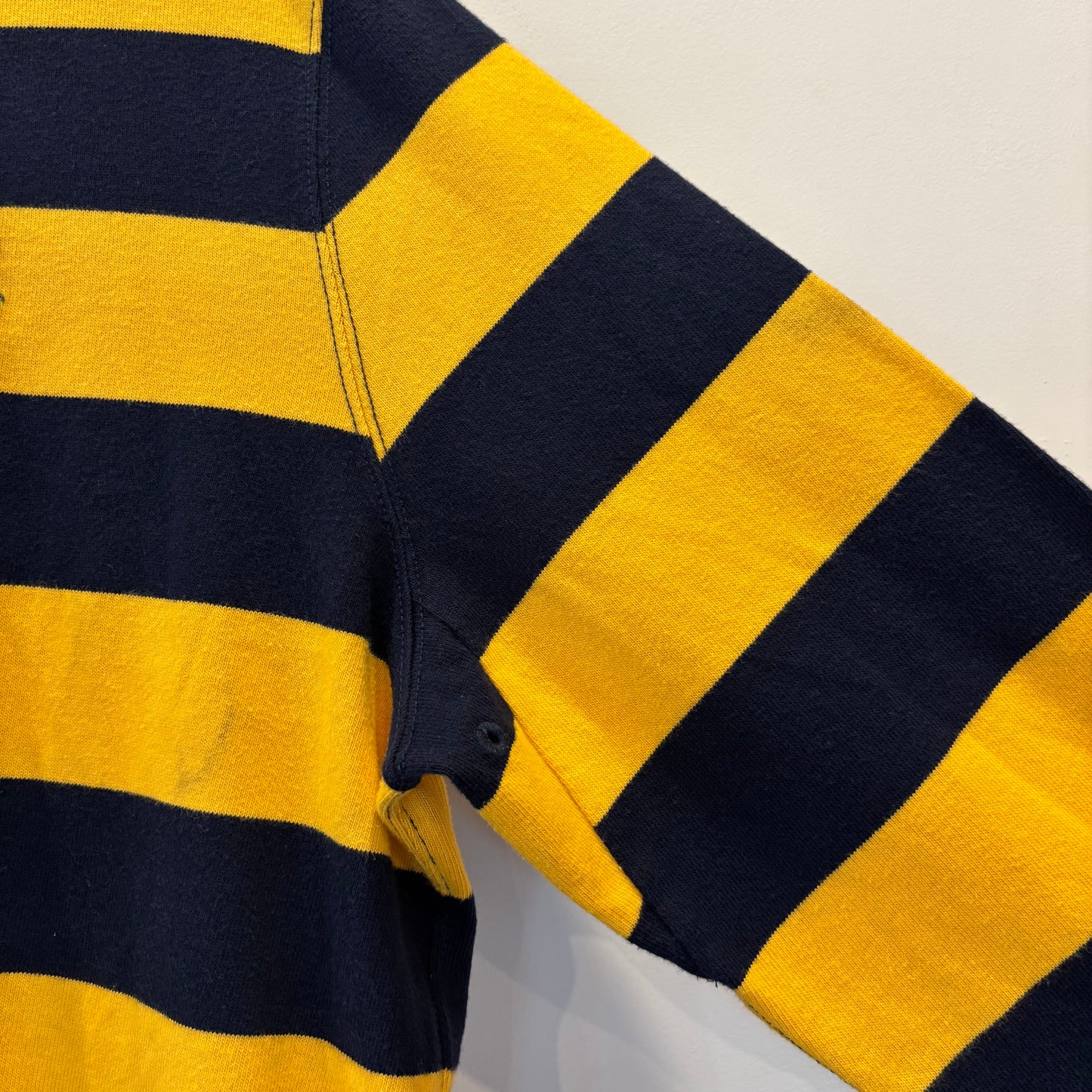00's Polo by ralph lauren ラルフローレン ボーダーラガーシャツ ネイビー×黄(L)/B0537T-SO