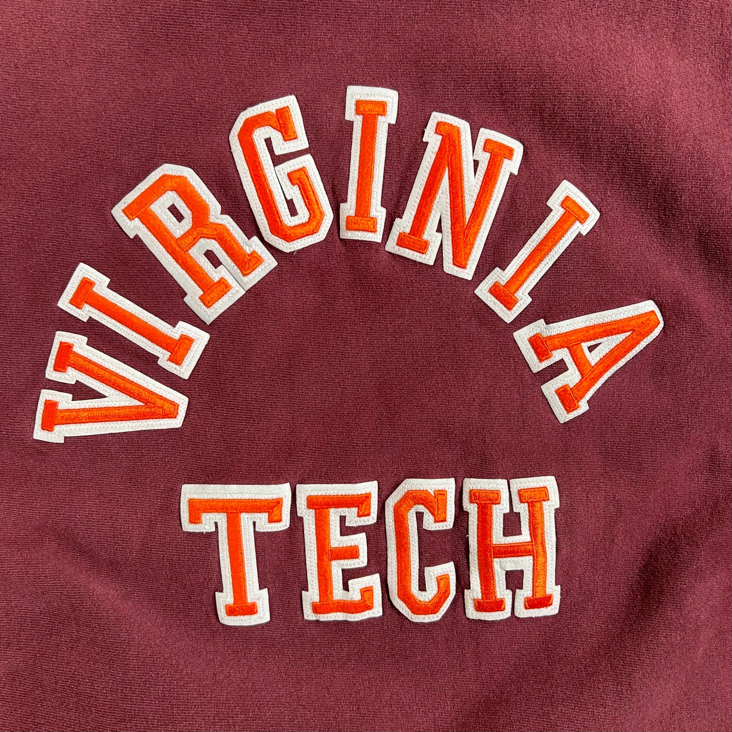 90's リバースウィーブ VIRGINIA TECH 刺繍 ワインレッド (L)/A1359S-SO