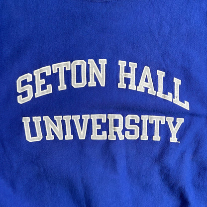 90's リバースウィーブ SETON HALL UNIVERSITY  青 (XL)/A0273S-SO