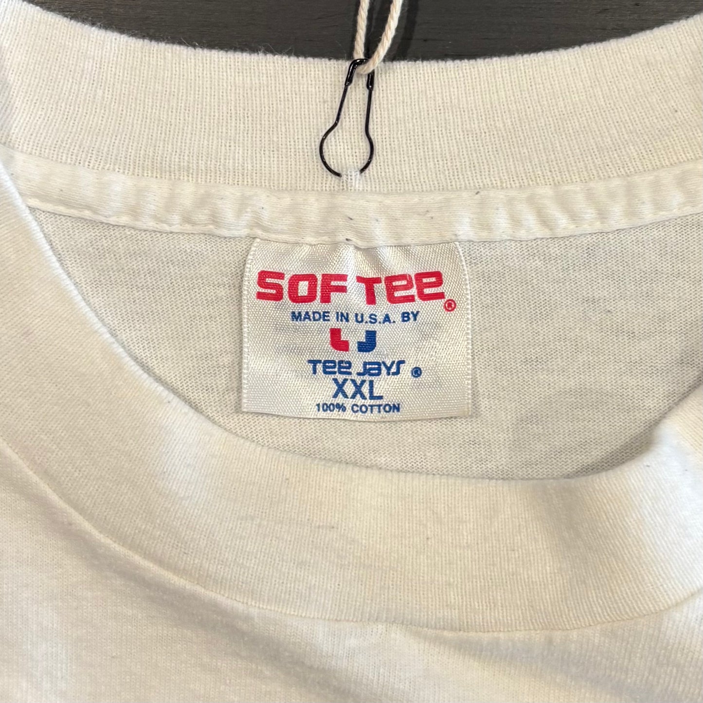 80's SOF TEE M.C.エッシャー "滝” アートTシャツ 白 (XXL)/A6658T-SO