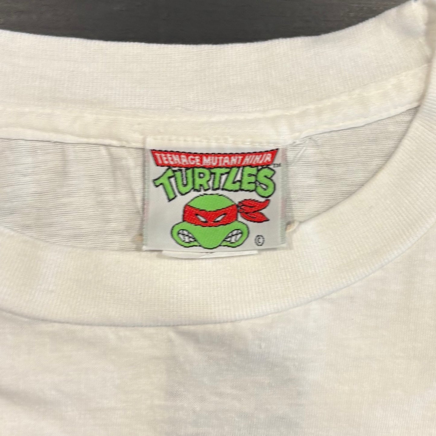 90's TURTLES ミュータント・タートルズ キャラクターTシャツ 白 (XL)/A7021T-SO