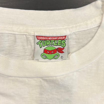 90's TURTLES ミュータント・タートルズ キャラクターTシャツ 白 (XL)/A7021T-SO