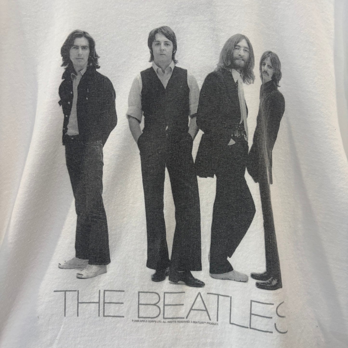 00's All sport THE BEATLES フォトプリント バンドTシャツ 白 (XL)/B3601T-SO