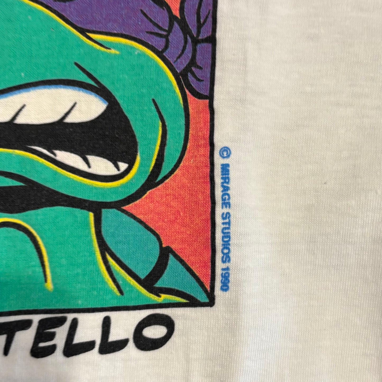 90's TURTLES ミュータント・タートルズ キャラクターTシャツ 白 (XL)/A7021T-SO