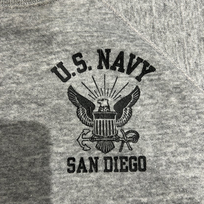 80's~ U.S.NAVY ラグランスウェット 杢グレー /B1544S-SO