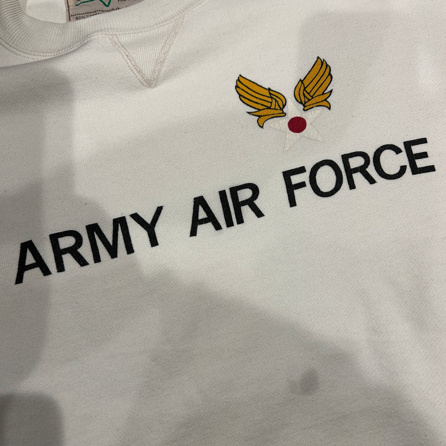 90's GALT SAND ARMY AIR FORCE 第五爆撃航空群 プリントスウェット 白(L)/B1714S-SO