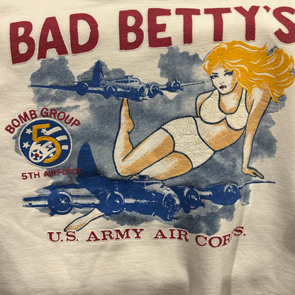 90's GALT SAND ARMY AIR FORCE 第五爆撃航空群 プリントスウェット 白(L)/B1714S-SO