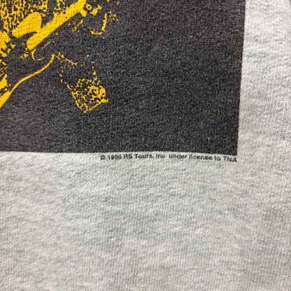 90's FRUIT OF THE LOOM フルーツオブザルーム The Rolling Stones ザ・ローリング・ストーンズ 1999「No Security Tour」オリジナル チェッカー柄メンバープリントスウェット リバースタイプ グレー系(L)/B1477R-SO