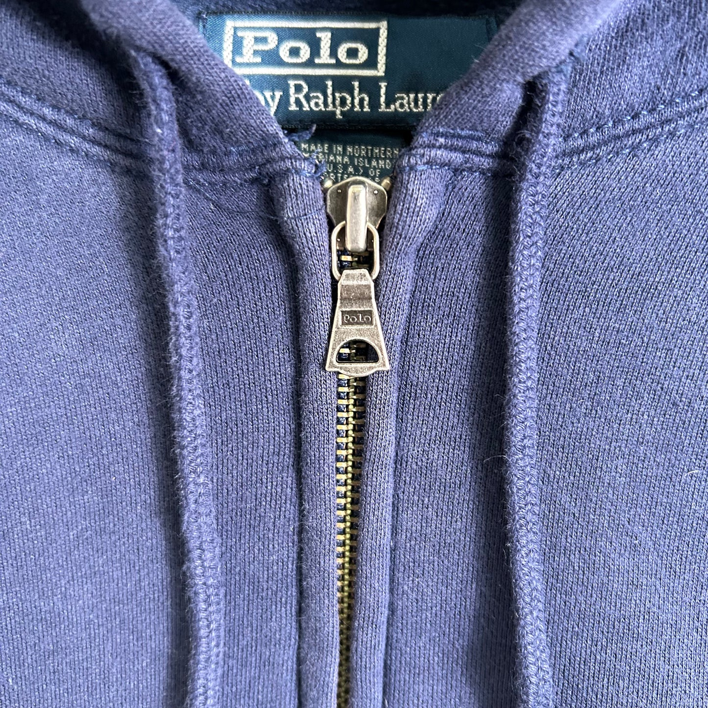 00's  Ralph Lauren ジップアップフーディ 紺 (XL)/A4861S-SO